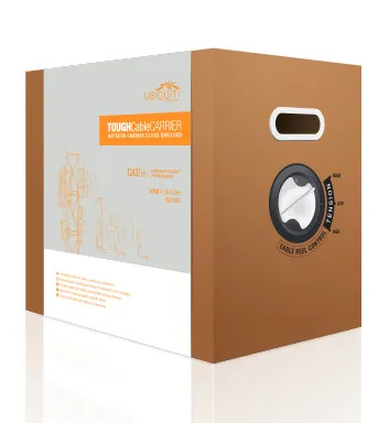 Ubiquiti TOUGHCable CARRIER Outdoor Shielded Cat 5e Ethernet Cable - Black 1000 ft - Level 2 - Outdoor Use