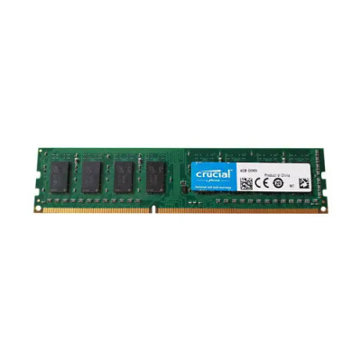 CT51272BD160BJ.9FED - Crucial Technology 4GB DDR3-1600MHz PC3-12800 ECC Unbuffered CL11 240-Pin DIMM 1.35V Low Voltage Single Rank Memory Module