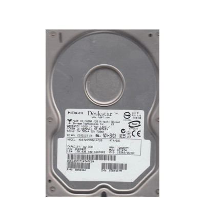 Hitachi 80GB 7200RPM ATA 100 3.5 2MB Cache Hard Drive compatible with servers