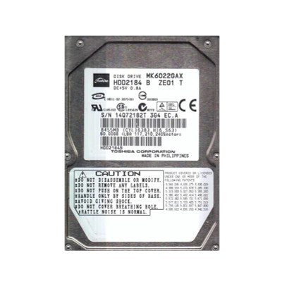 Toshiba 60GB 5400RPM IDE Ultra ATA/100 ATA-6 16MB Cache 2.5-Inch Hard Drive compatible with laptops