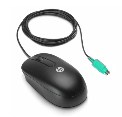 QY775AA - HP 2-Buttons PS/2 Wired Optical Mouse Black / Gray
