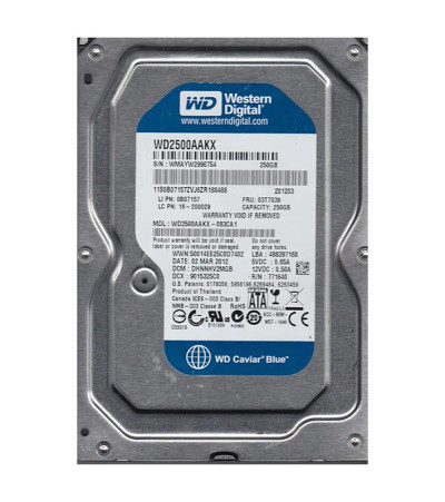 WD2500AAKX-083CA1 - Western Digital 250GB 7200RPM SATA 3.5-Inch HDD