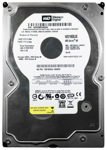 Western Digital Caviar SE 160GB SATA Hard Drive 7200RPM 8MB Cache 3.5-Inch - Compatible with Servers