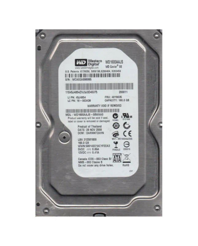 WD WD1600AAJS-08WAA0 Caviar Blue 160GB 7200RPM SATA Hard Drive