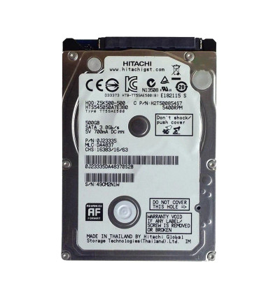 H2T500854S7 - HGST 500GB 5400RPM SATA 8MB 2.5" HDD