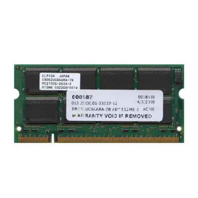EBD52UCBAARA-7B - Elpida 512MB DDR-266 PC2100 CL2.5 200-Pin SoDIMM