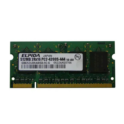 Elpida EBE52UD6ABSA-5C-E 512MB DDR2-533MHz SoDimm Memory Module