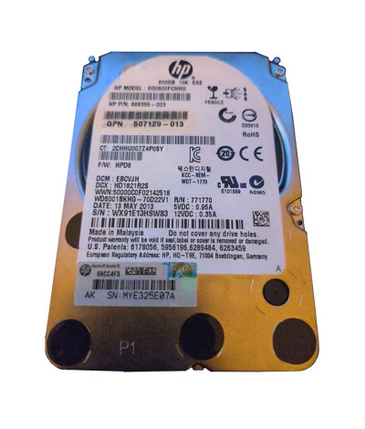 EG0600FCHHU - HP 600GB 10K RPM SAS 6Gb/s 2.5" HDD