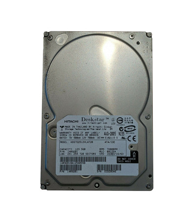 Hitachi Deskstar 120GB IDE Hard Drive 7200RPM 2MB Cache 3.5 - Compatible with ATA-6 - Mounted in desktop computer Hitachi Deskstar 120GB IDE Hard Drive 7200RPM 2MB Cache 3.5 - Compatible with ATA-6 - Mounted in desktop computer