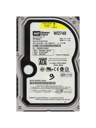 WD740GD-00FLC0 - WESTERN DIGITAL 74GB 10000RPM SATA 1.5Gb/s HDD