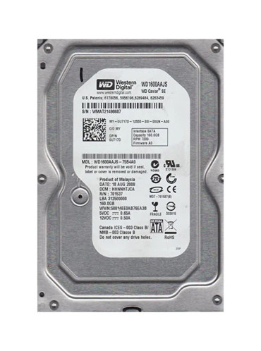 WD WD1600AAJS-75B4A0 Caviar Blue 160GB 7200RPM SATA 3Gb/s 3.5HDD