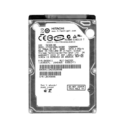 HTS543280L9A300 - Hitachi 80GB 5400RPM SATA 8MB 2.5" HDD