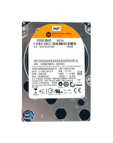 WD9001BKHG-02D22V3 - Western Digital 900GB 10000RPM SAS 6Gb/s 2.5" HDD
