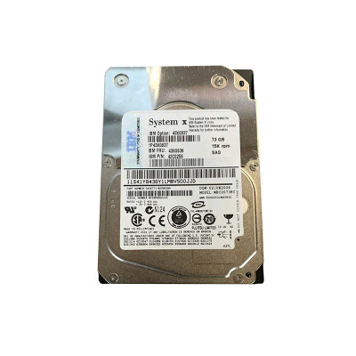 IBM 73.4GB 15000RPM SAS 3Gb/s 2.5-Inch Hard Drive with Tray, compatible with servers, hot-swappable