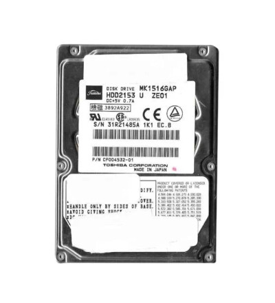 MK1516GAP15 - TOSHIBA 15GB 4200RPM IDE 2.5" HDD