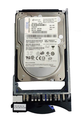 IBM 36.4GB 10000RPM SAS 3Gb/s Hot Swappable 2.5-Inch Hard Drive for System x3650 - Compatible with IBM System x3650 servers