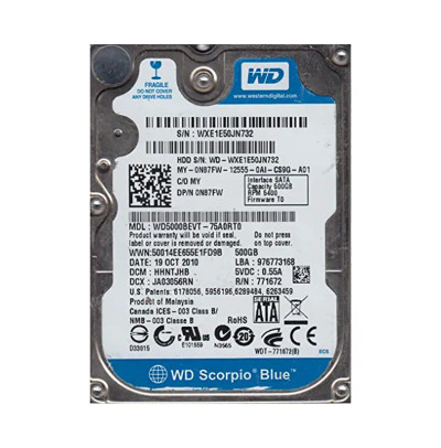 WD50000BEVT - Western Digital 500GB 5400RPM SATA 8MB 2.5" HDD