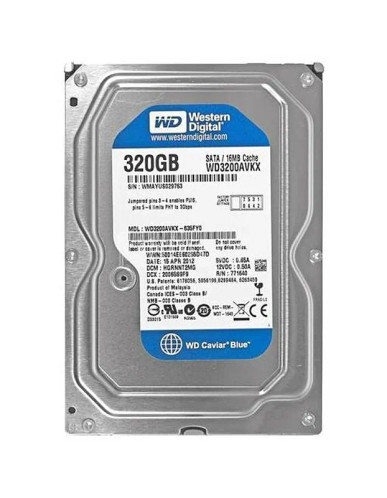 Western Digital AV 320GB 7200RPM SATA 6Gb/s Hard Drive for RoHS 3.5-Inch - Compatible with AV systems