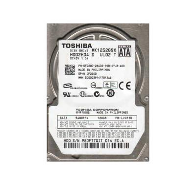 HDD2H04 - Toshiba 120GB 5400RPM SATA 8MB 2.5" HDD