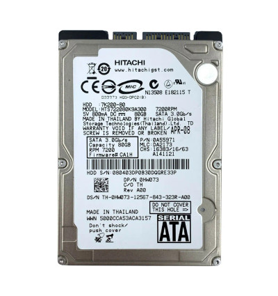 HTS722080K9A300 - Hitachi 80GB 7200RPM SATA 16MB 2.5" HDD