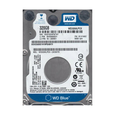WD3200LPCX-24C6HT0 - Western Digital 320GB 5400RPM SATA 16MB 2.5" HDD
