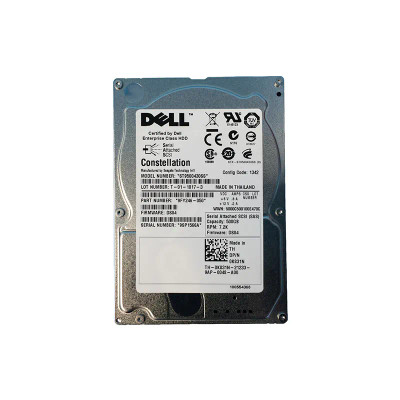 Dell Constellation 500GB SAS Hard Drive 7200RPM 6Gb/s 16MB Cache 2.5-Inch - Compatible with Dell Servers