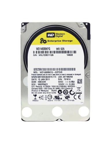 Western Digital S25 147GB SAS Enterprise Hard Drive with Tray for ProLiant DL360p Gen8 Servers