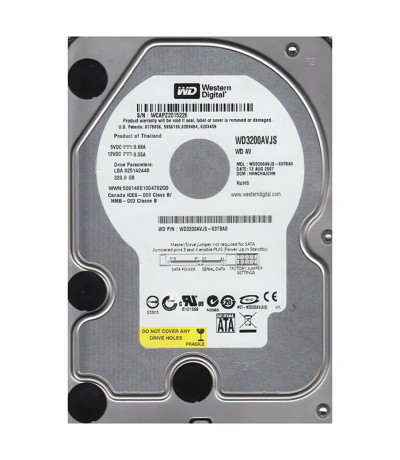 WD3200AVJS-63TBA0 - Western Digital 320GB 7200RPM SATA 3.5" HDD