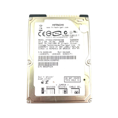 HTS541260H9AT00 - Hitachi 80GB 5400RPM IDE/ATA 8MB 2.5" HDD