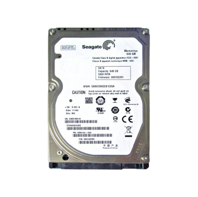 Seagate Momentus 640GB 5400RPM SATA 3Gb/s 8MB Cache CE 2.5-Inch Hard Drive for laptops
