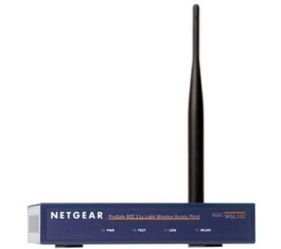 Netgear ProSafe WGL102 Wireless Access Point 108Mbps PoE 10/100/1000Base-T RJ-45 Port 2.4GHz External Antenna