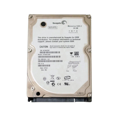 9W3182-141 - Seagate 60GB 5400RPM SATA 8MB 2.5" HDD