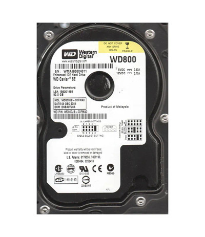WD800JB-00FMA0 - Western Digital 80GB 7200RPM EIDE 8MB 3.5" HDD