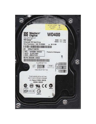 WD400BB-00HEA0 - Western Digital 40GB 7200RPM EIDE 2MB 3.5" HDD