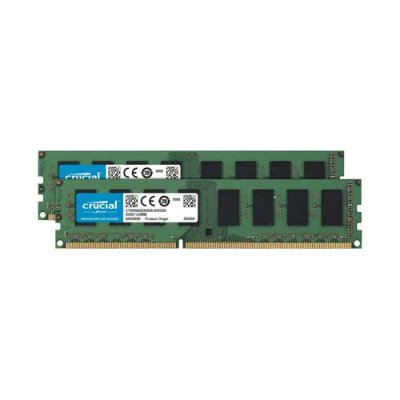 CT2K4G3ERVLD81339 - Crucial Technology 8GB Kit 2 X 4GB DDR3-1333MHz PC3-10600 ECC Registered CL9 240-Pin DIMM 1.35V Low Voltage Dual Rank Memory
