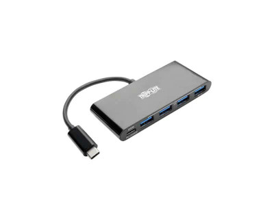 Tripp Lite U460-004-4AB USB 3.2 Gen 2 Type-C Interface Hub, 5000 Mbit/s, Black - Compatible with various devices Tripp Lite U460-004-4AB USB 3.2 Gen 2 Type-C Interface Hub, 5000 Mbit/s, Black - Compatible with various devices