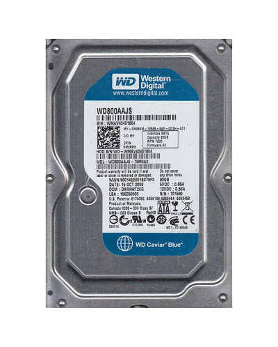 WD WD800AAJS-75M0A0 Caviar Blue 80GB SATA 3Gb/s 8MB Cache 3.5HDD