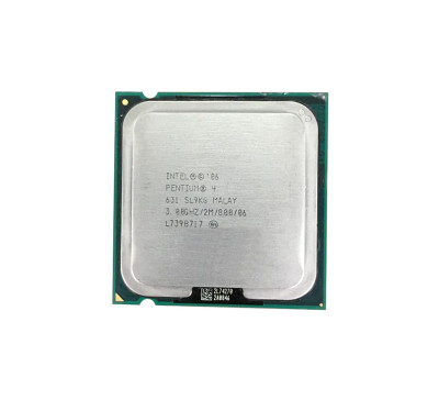 Intel Pentium 4 631 processor for PLGA775 socket, single-core 3.00GHz, 2MB L2 cache, compatible with various systems.
