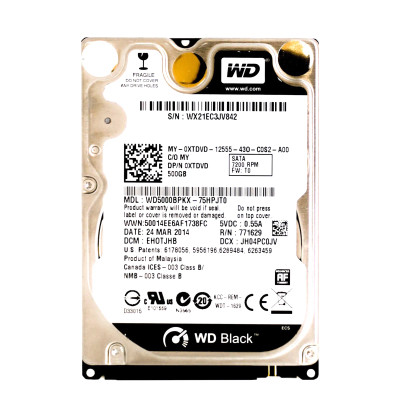 XTDVD - Dell 500GB 7200RPM SATA 6Gb/s 2.5" HDD