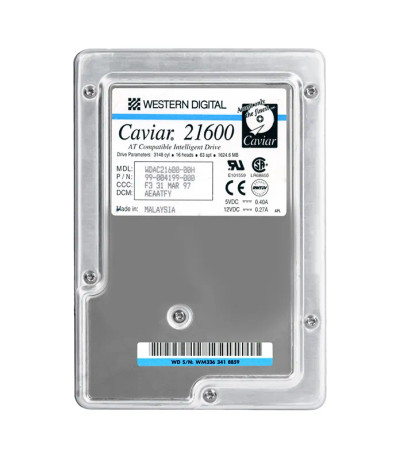 WDA21600 - Western Digital 1.6GB 5200RPM IDE 3.5" HDD