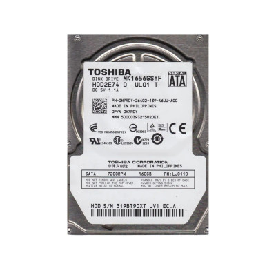 HDD2E74 - TOSHIBA 160GB 7200RPM SATA 16MB 2.5" HDD