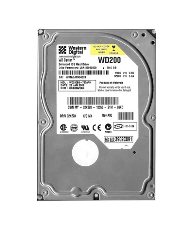 WD WD200BB-75CAA0 Discover Caviar 20GB 7200RPM EIDE 2MB