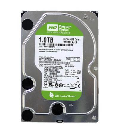 WD10EARX - WESTERN DIGITAL 1TB 5400RPM SATA 3.5" HDD