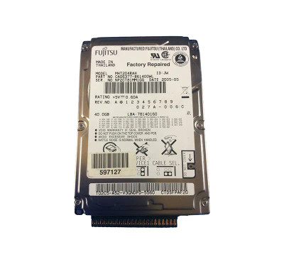 Fujitsu 40GB 5400RPM IDE ATA-6 8MB Cache 2.5 Hard Drive for Laptops
