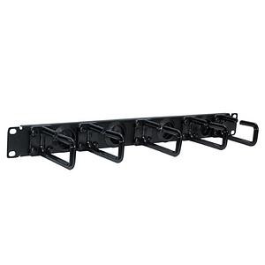 Tripp Lite SmartRack 1U Horizontal Cable Manager with Flexible Rings for Cable Organization in Server Racks