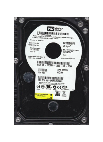 WD1600ADFD-75NLR1 - Western Digital 160GB 10000RPM SATA 16MB 3.5" HDD