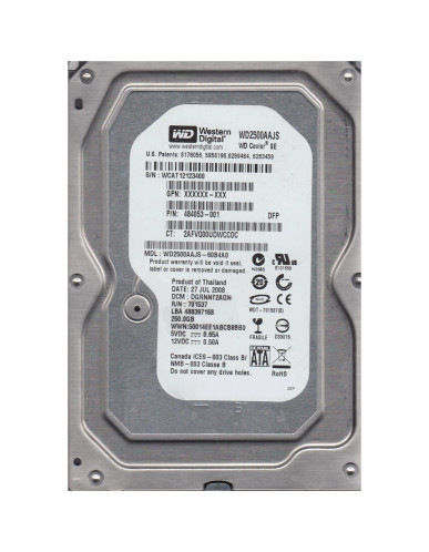 WD2500AAJS-60B4A0 - Western Digital 250GB 7200RPM SATA 3Gb/s 3.5" HDD