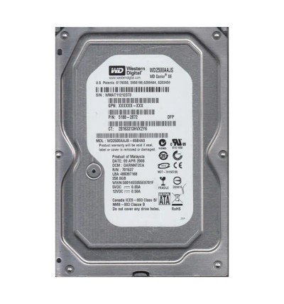 WD2500AAJS-65B4A0 - Western Digital 250GB 7200RPM SATA 3Gb/s 3.5" HDD