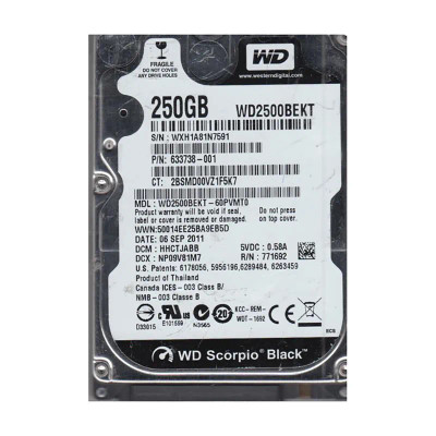 WD2500BEKT-60PVMT0 - Western Digital 250GB SATA 7200RPM 2.5" 16MB HDD