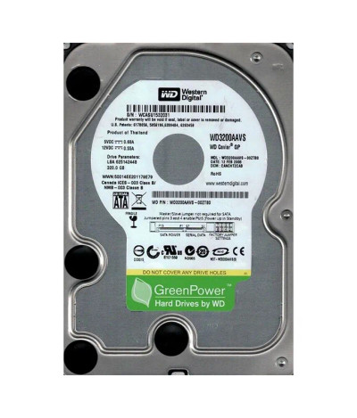 Western Digital AV-GP 320GB SATA Hard Drive 7200RPM 3.5-Inch - Compatible with RoHS - SKU: WD3200AAVS-00ZTB0